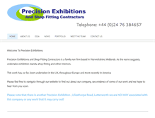 Tablet Screenshot of precisionexhibition.com